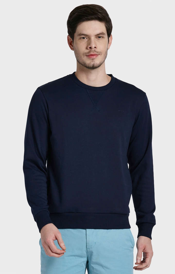 ColorPlus | ColorPlus Blue Sweatshirts For Men 0