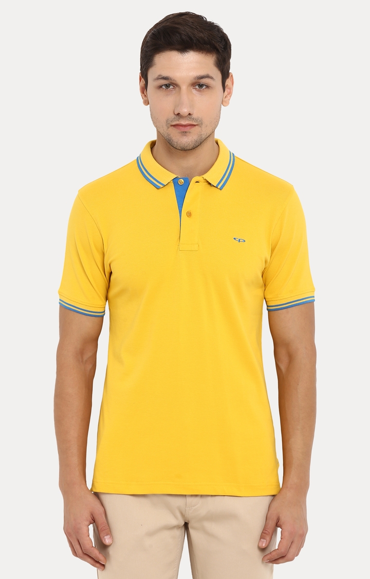 ColorPlus | Yellow Solid Polo T-Shirt 0
