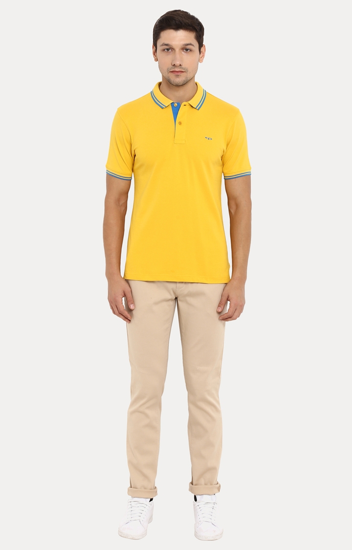ColorPlus | Yellow Solid Polo T-Shirt 1