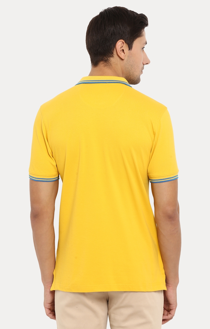 ColorPlus | Yellow Solid Polo T-Shirt 3