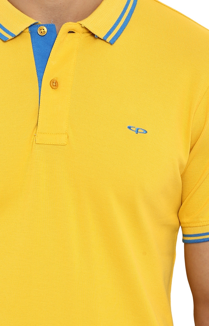 ColorPlus | Yellow Solid Polo T-Shirt 4