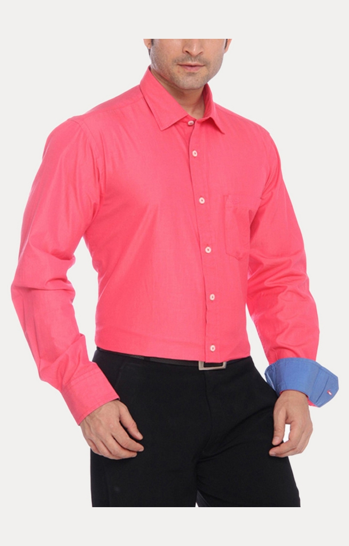 ColorPlus | Red Solid Formal Shirt 2