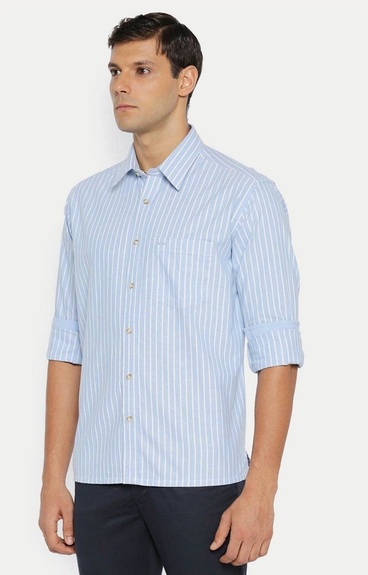 ColorPlus | Blue Striped Casual Shirt 2