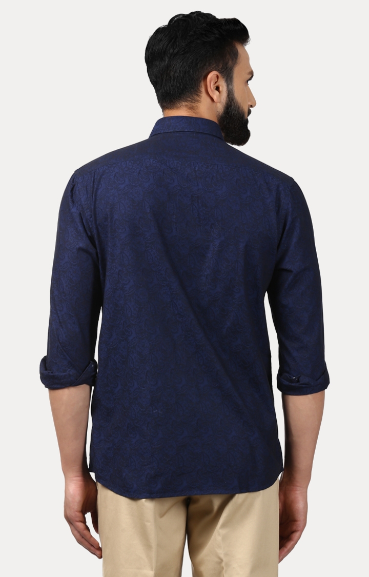 ColorPlus | Blue Printed Casual Shirt 3