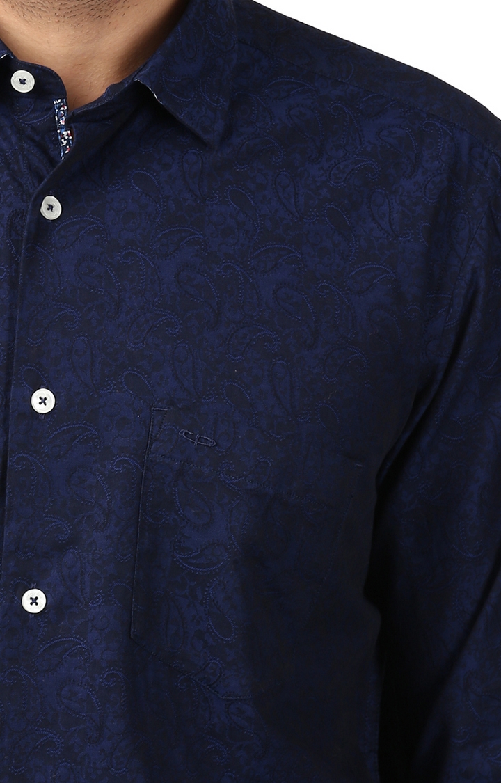 ColorPlus | Blue Printed Casual Shirt 5
