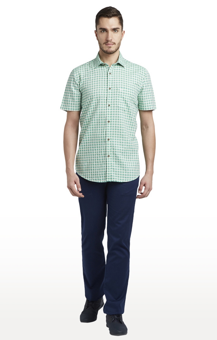 ColorPlus | ColorPlus Medium Green Formal Shirt 1