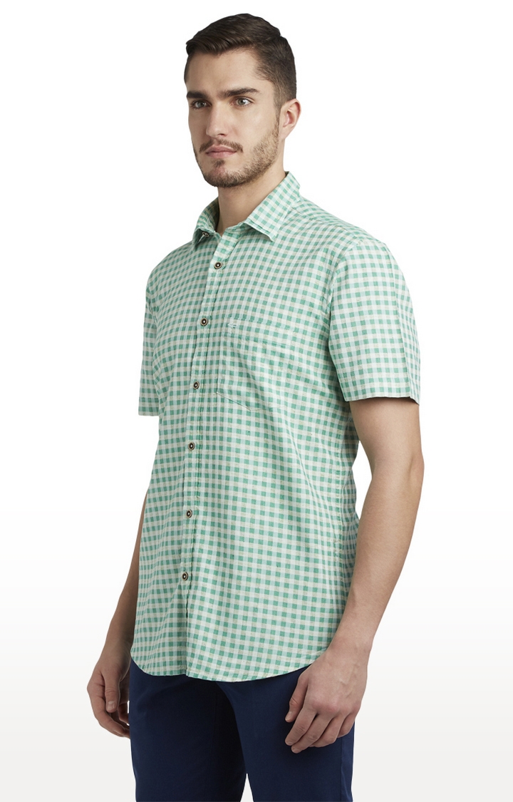 ColorPlus | ColorPlus Medium Green Formal Shirt 2