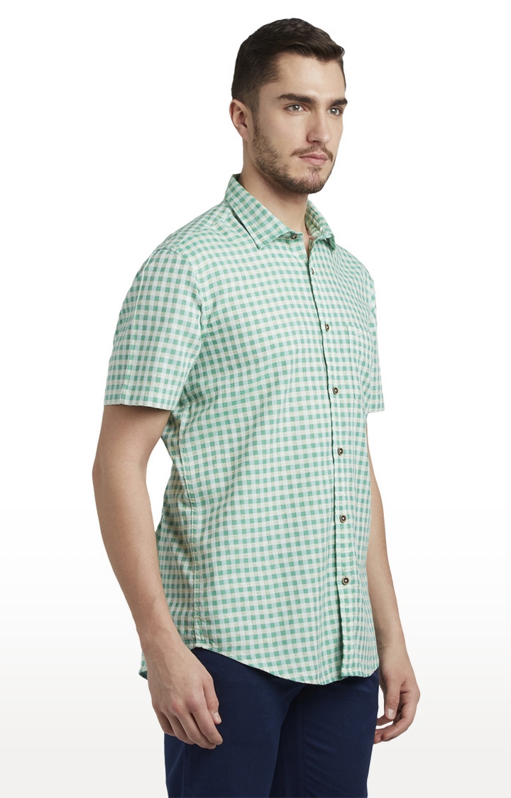 ColorPlus | ColorPlus Medium Green Formal Shirt 3