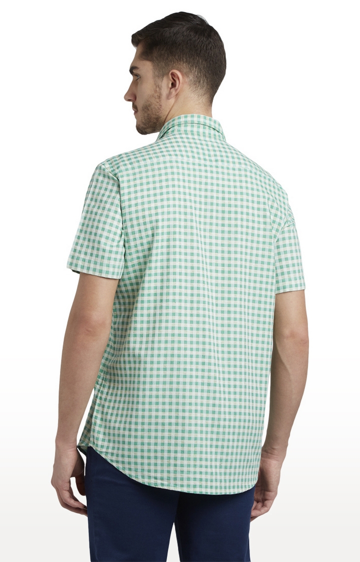 ColorPlus | ColorPlus Medium Green Formal Shirt 4