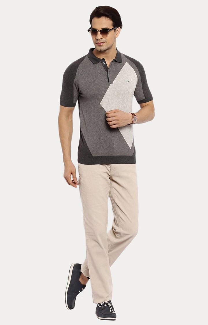 ColorPlus | Beige Straight Chinos 1