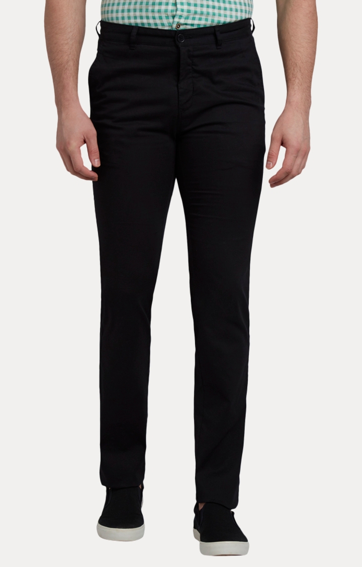 ColorPlus | Black Flat Front Formal Trousers 0