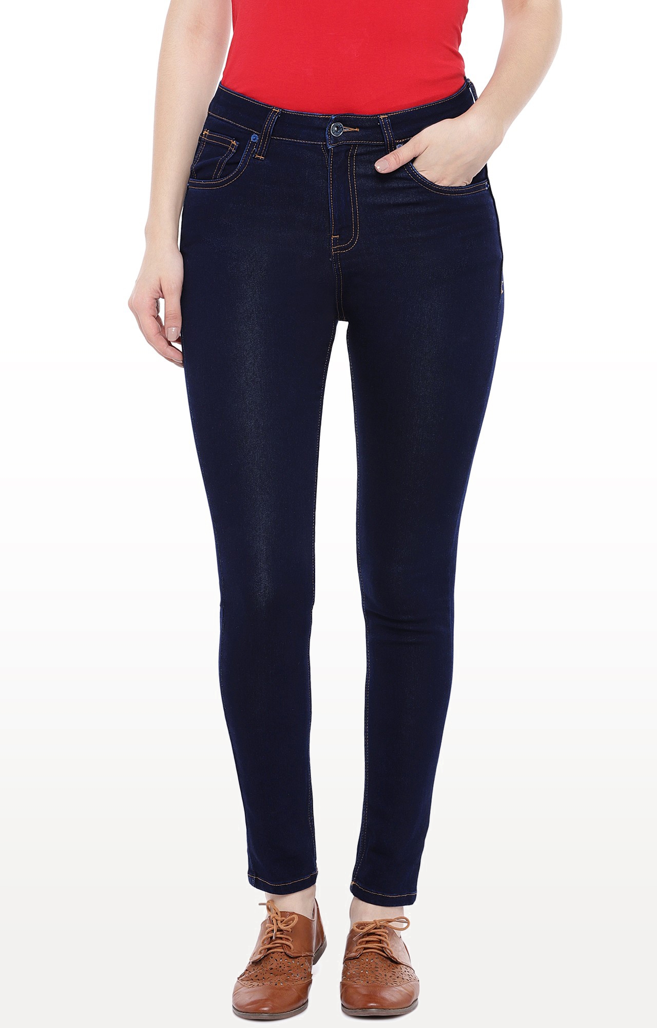 globus | Blue Solid Tapered Jeans 0