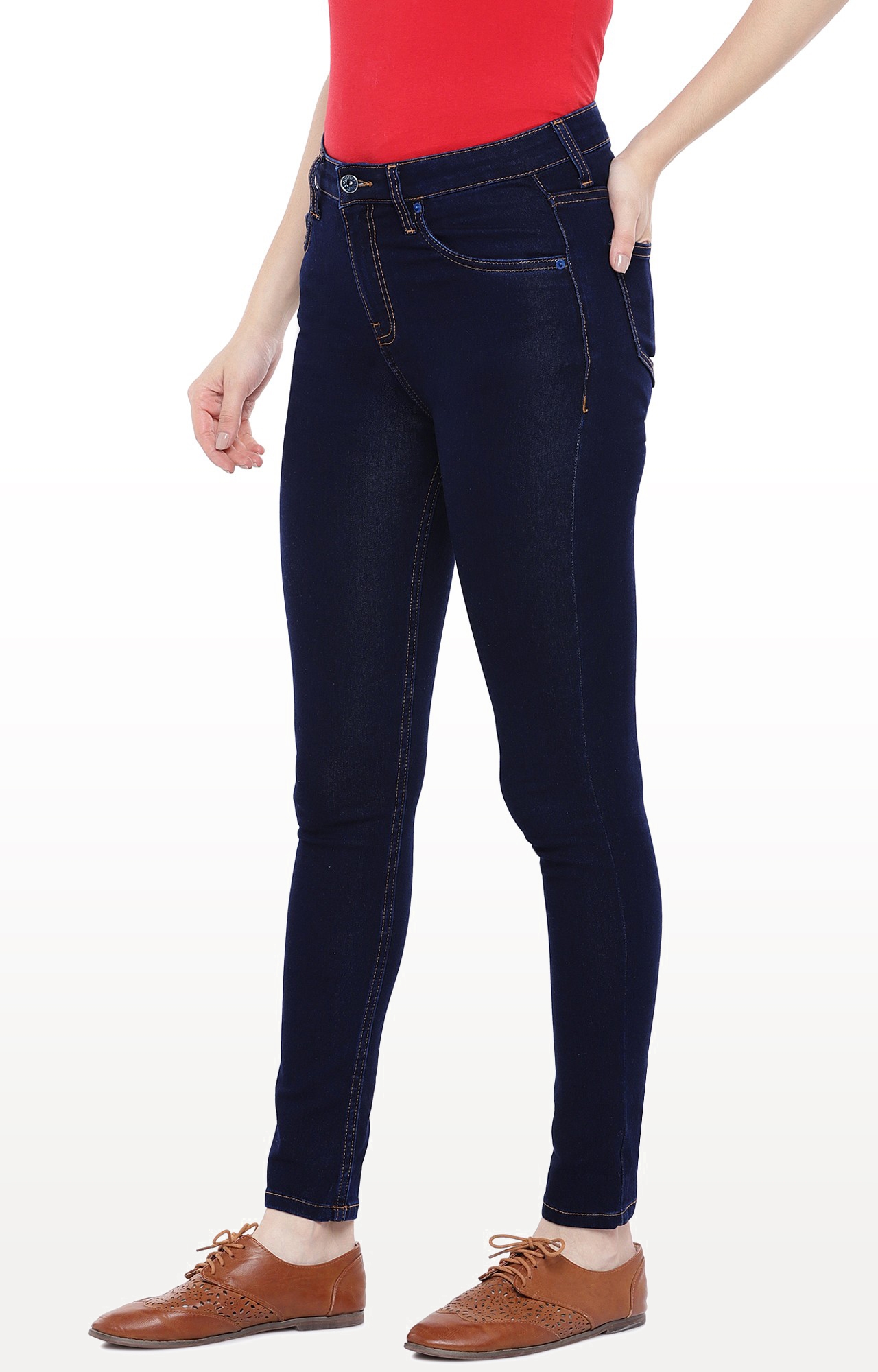 globus | Blue Solid Tapered Jeans 2