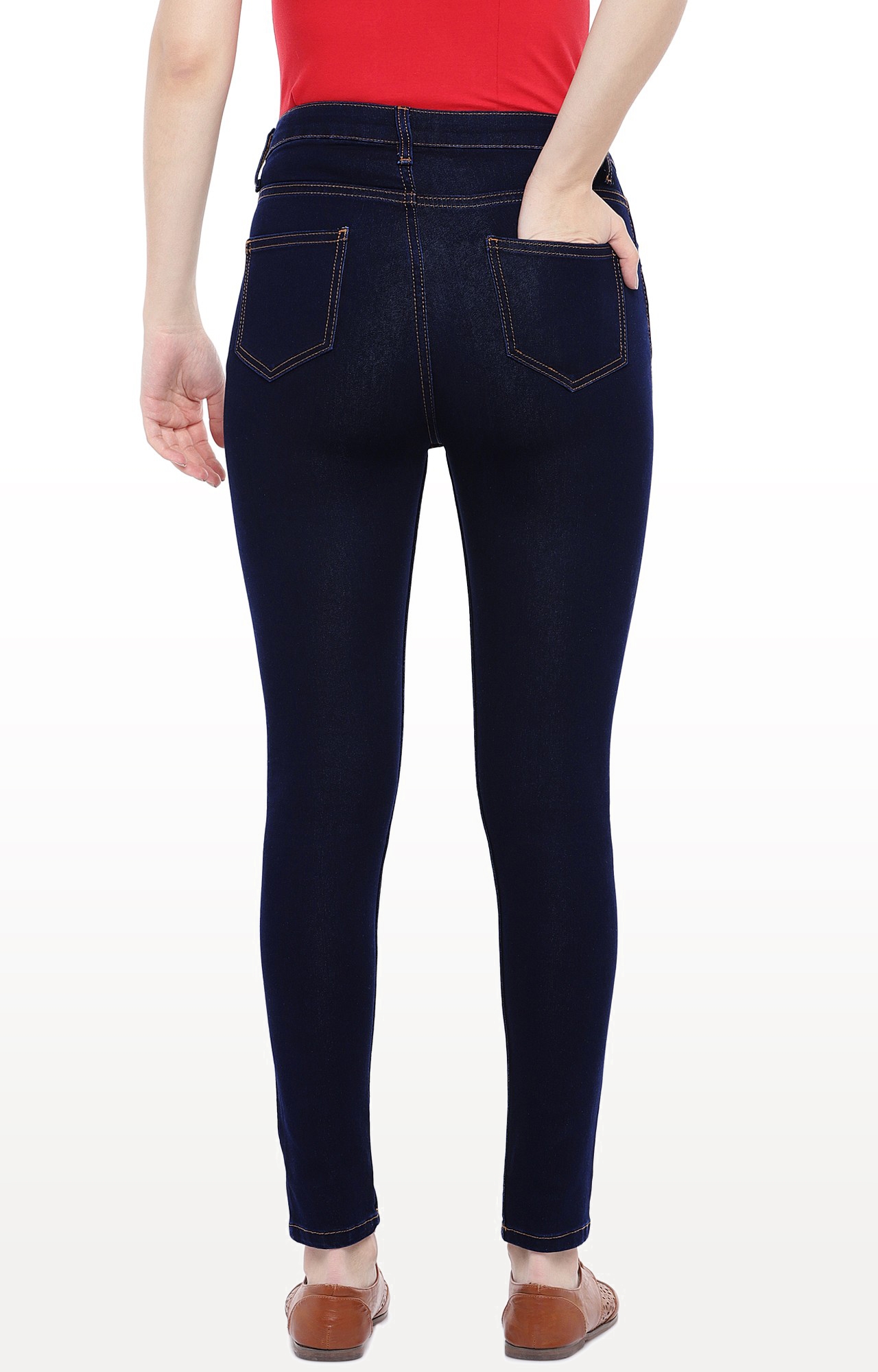 globus | Blue Solid Tapered Jeans 3