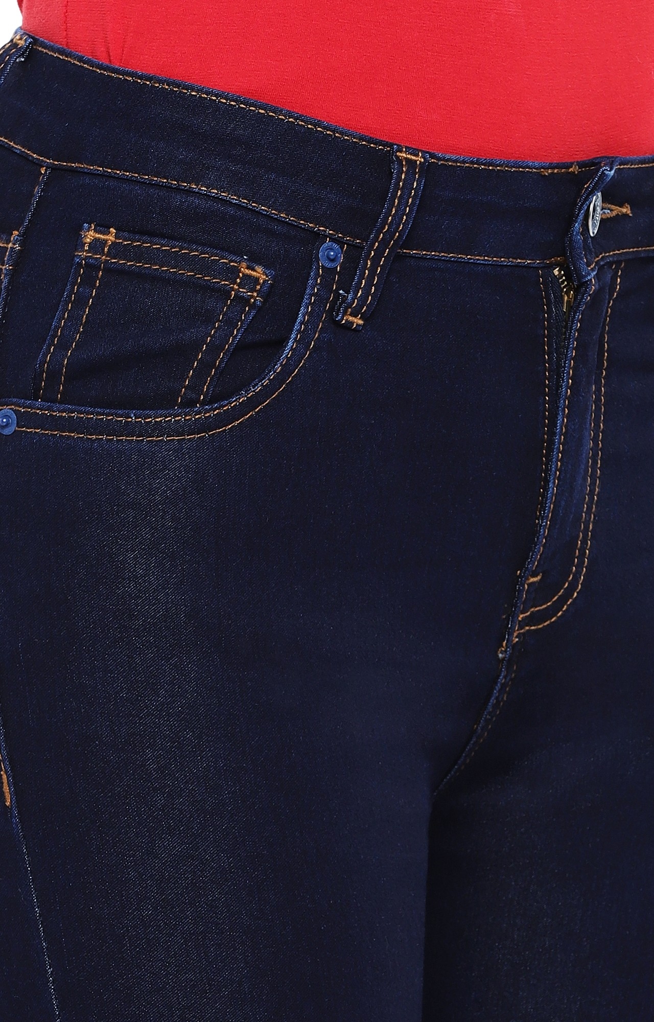 globus | Blue Solid Tapered Jeans 4
