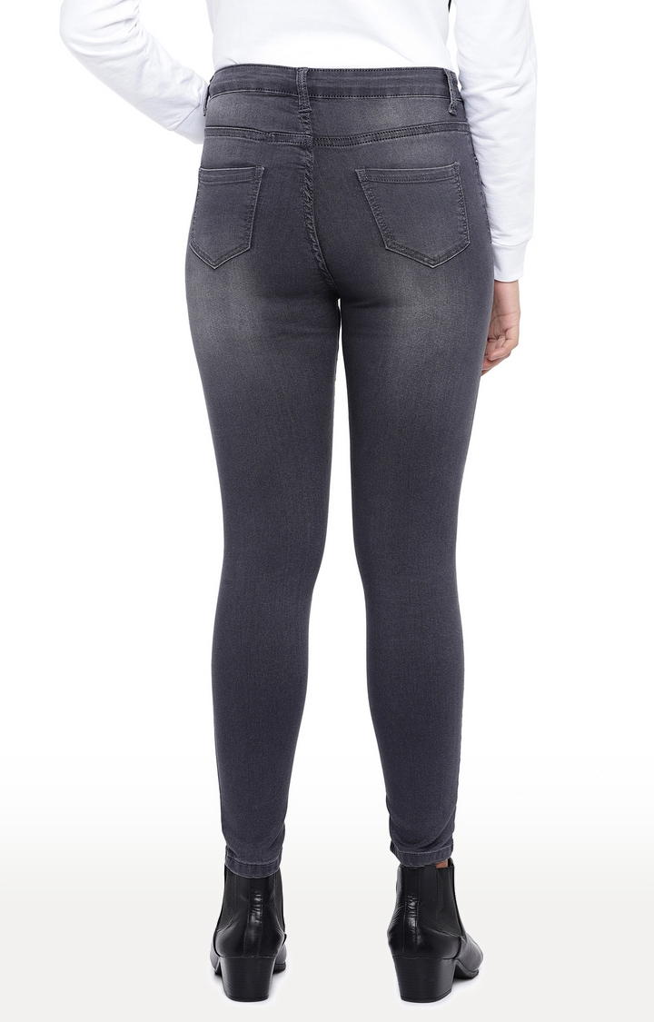 globus | Grey Solid Slim Fit Jeans 3