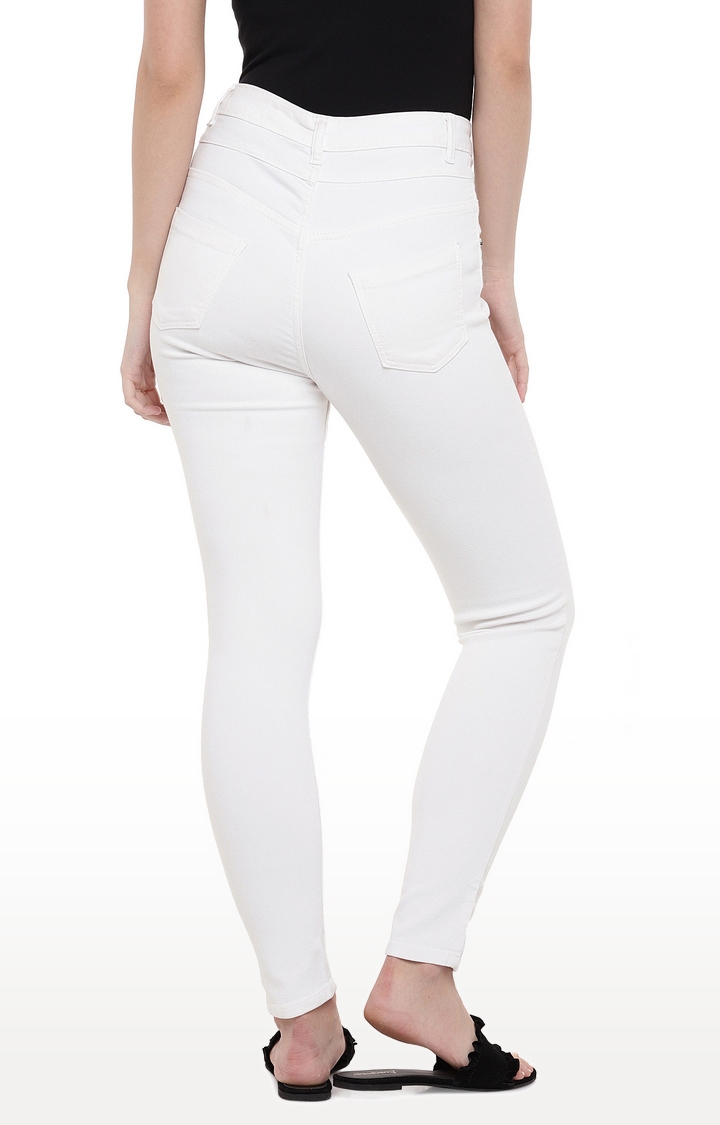 globus | White Solid Straight Jeans 3