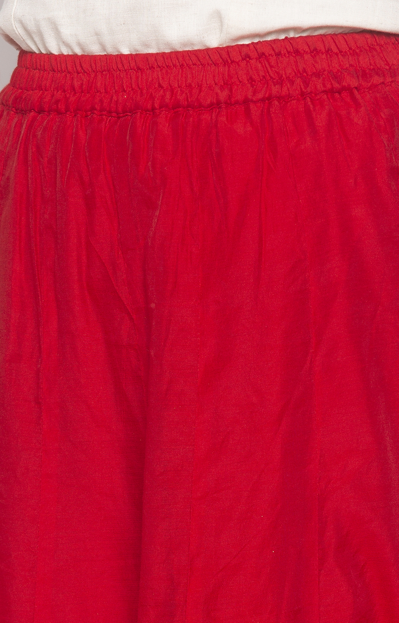 globus | Red Printed Flared Skirt 4