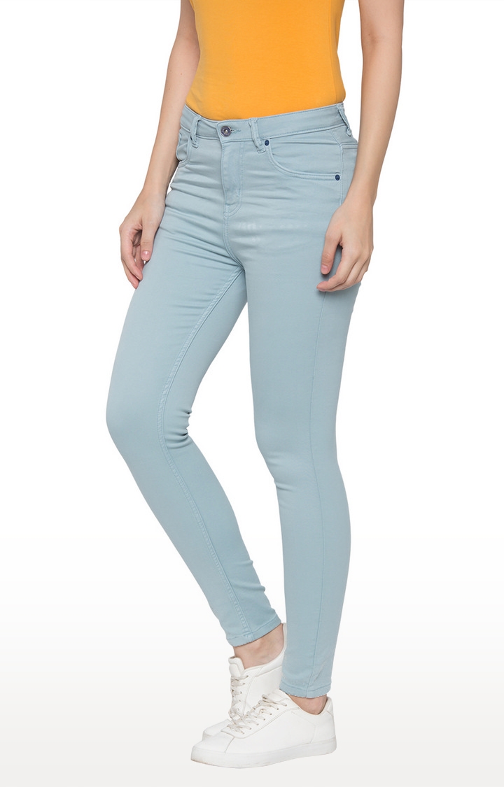 globus | Blue Solid Slim Fit Jeans 2