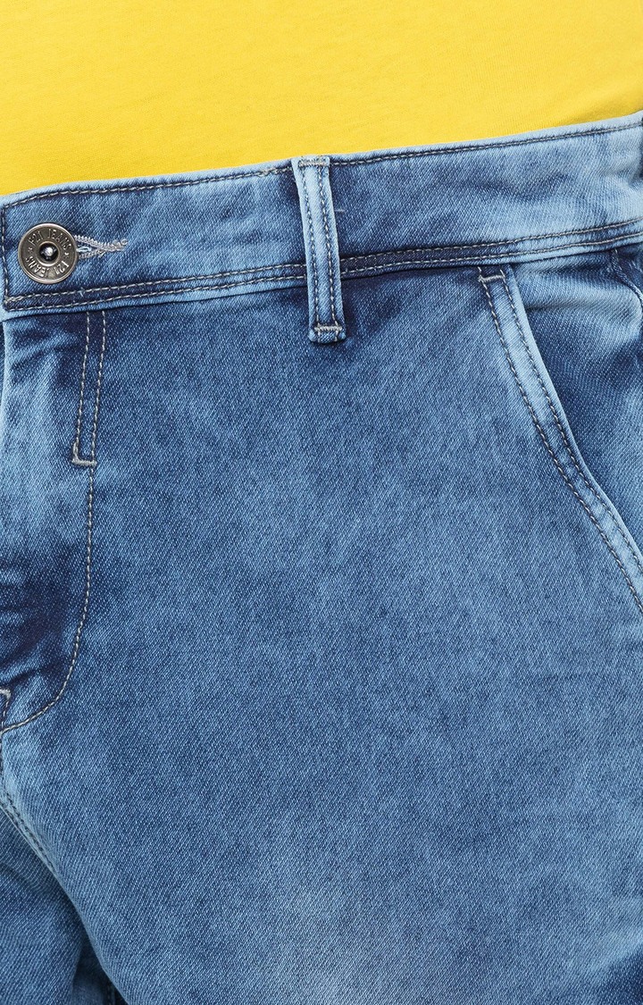 Blue Solid Joggers