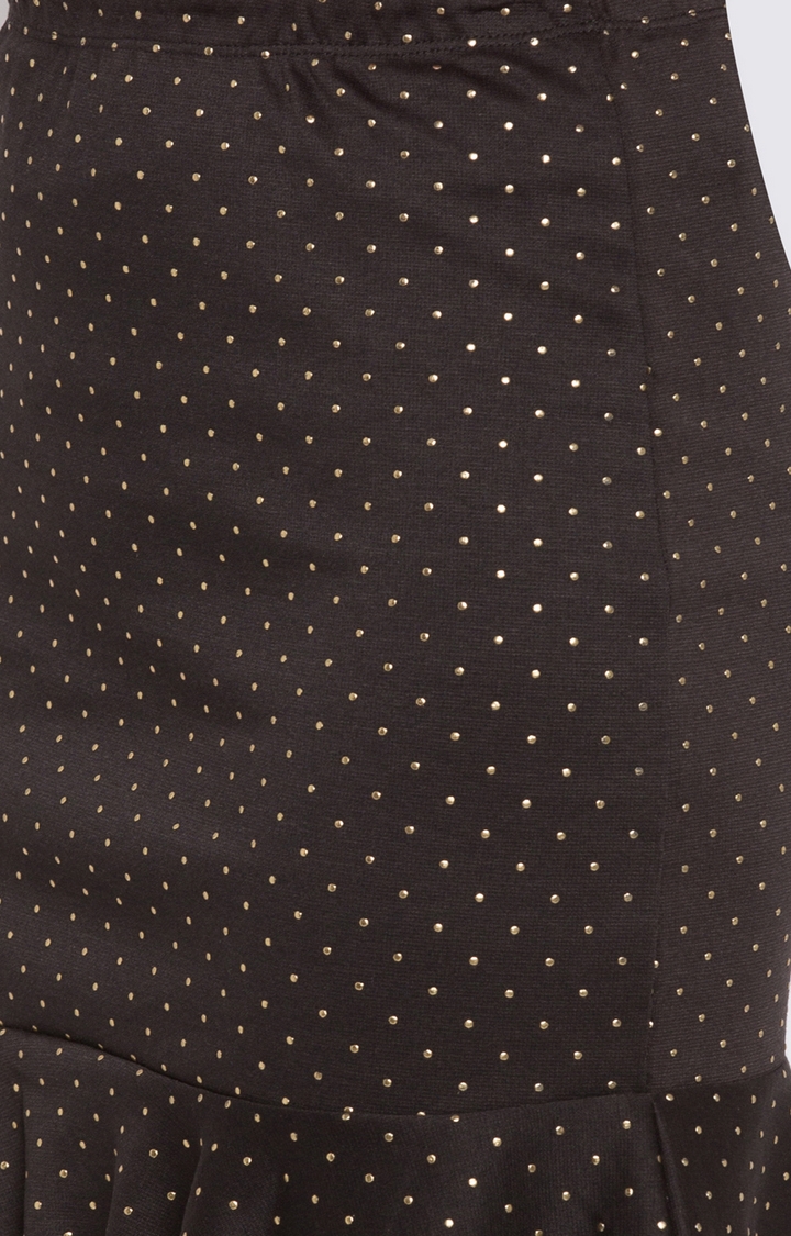 globus | Black Polka Dots Mini Skirt 4