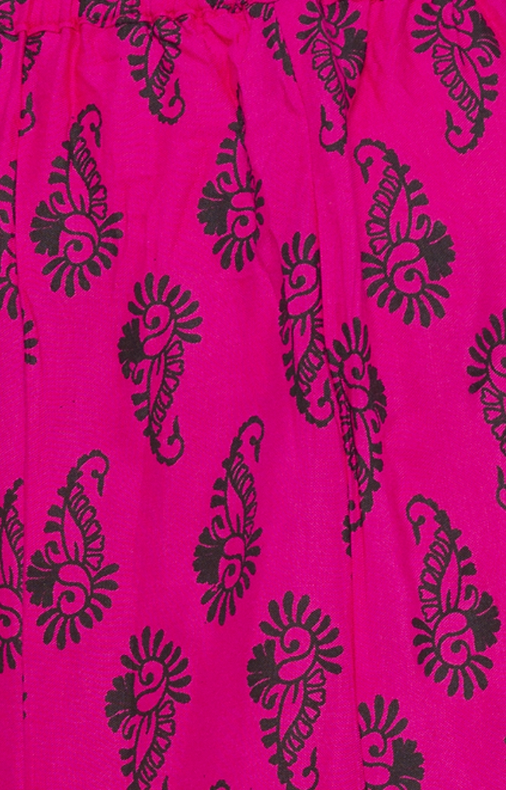 globus | Pink Printed Flared Skirt 4