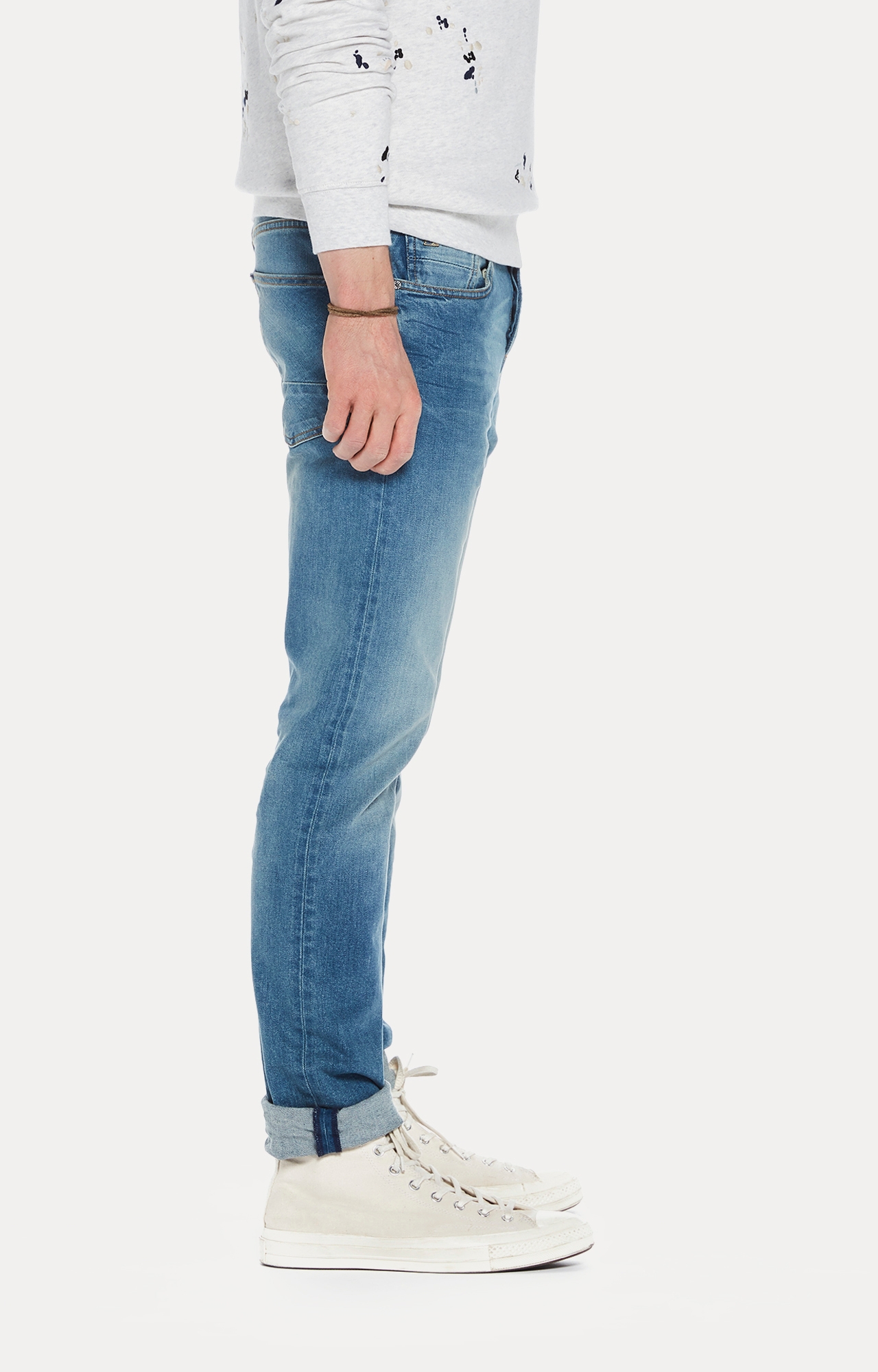 Scotch & Soda | Blue Solid Straight Jeans 2