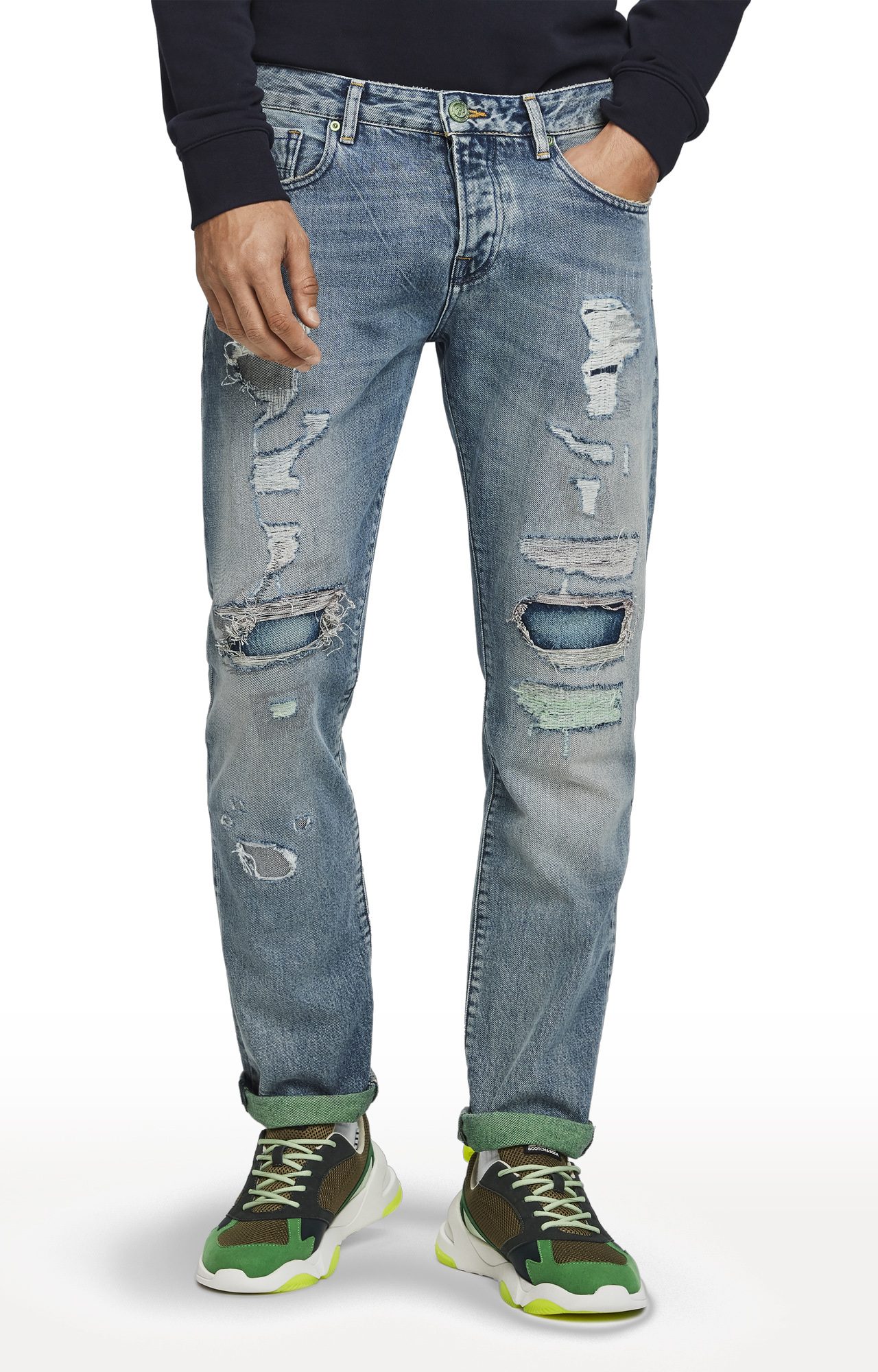 Blue Ripped Lot 22 Vernon Jeans
