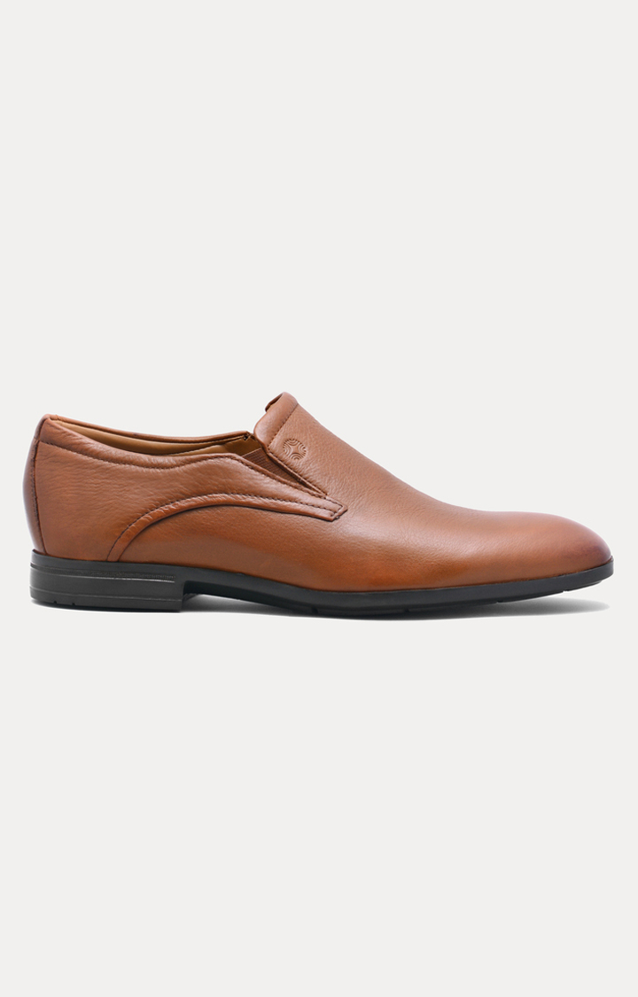 Tan Formal Slip-ons