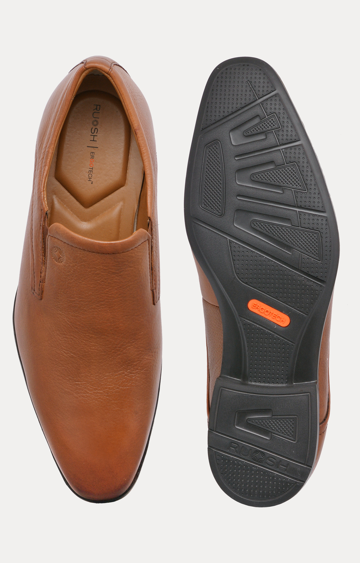 Tan Formal Slip-ons