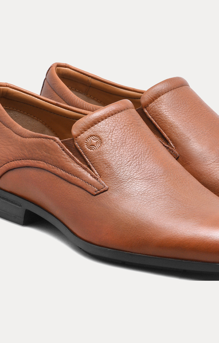 Tan Formal Slip-ons