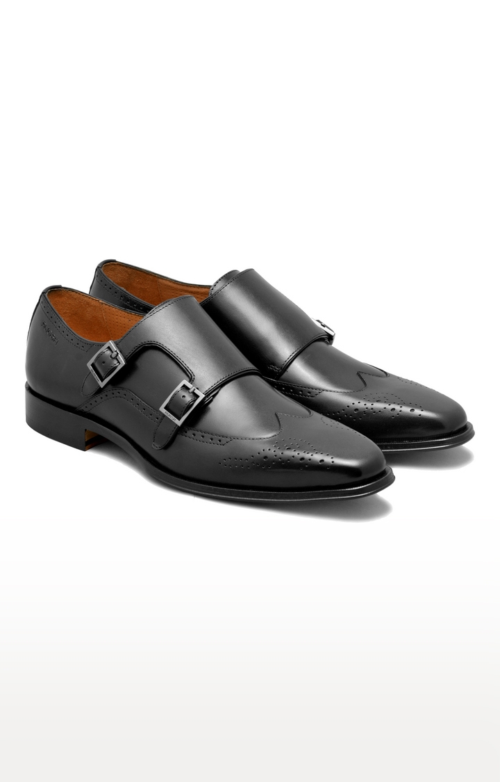 Ruosh | Black Monk-strap Shoes 0