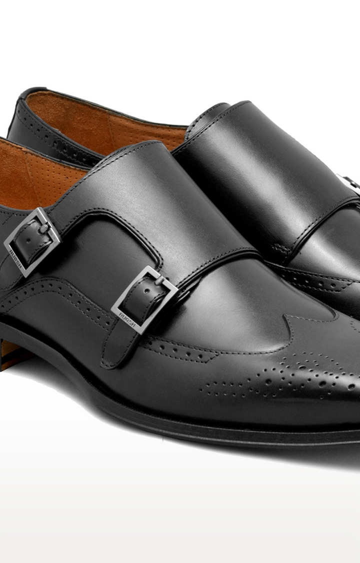 Ruosh | Black Monk-strap Shoes 4
