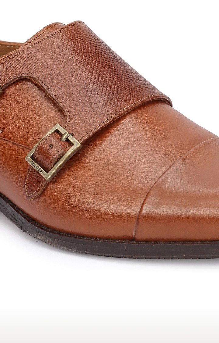 Tan Monk-strap Shoes