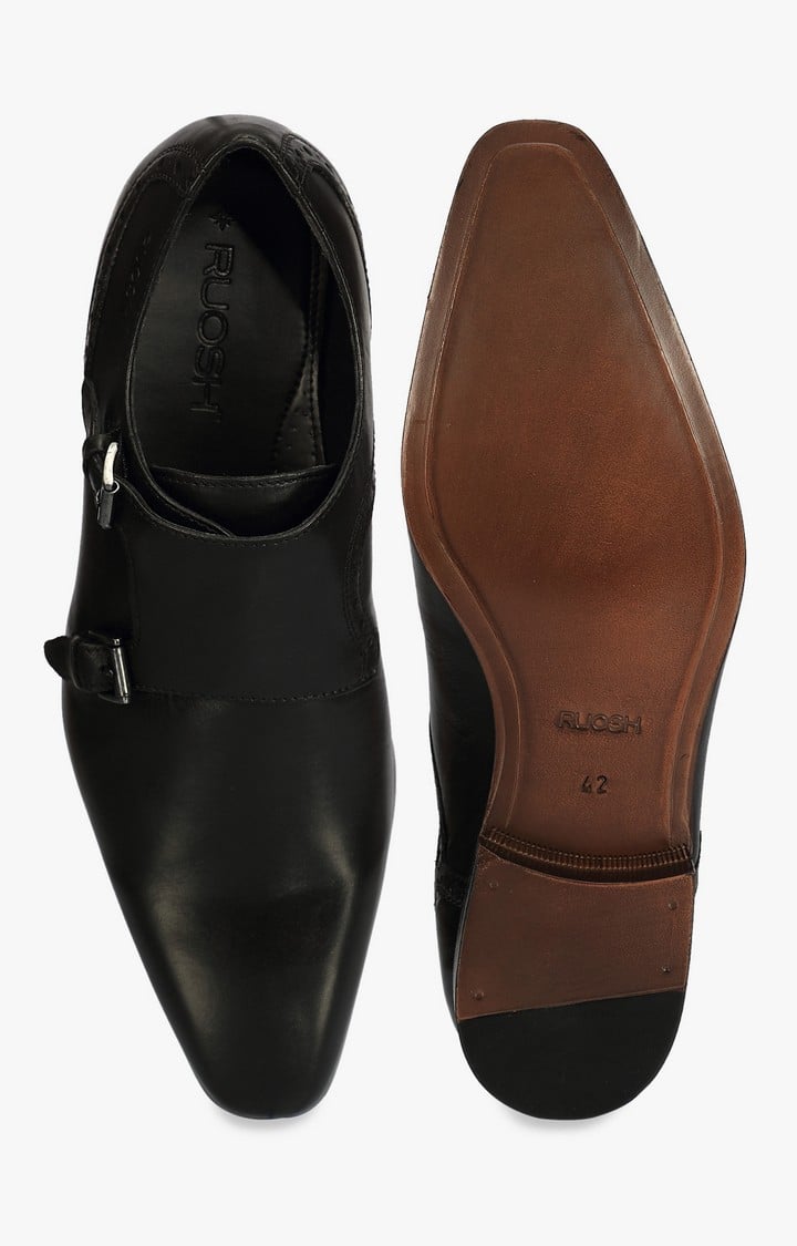 Black Monk-strap Shoes