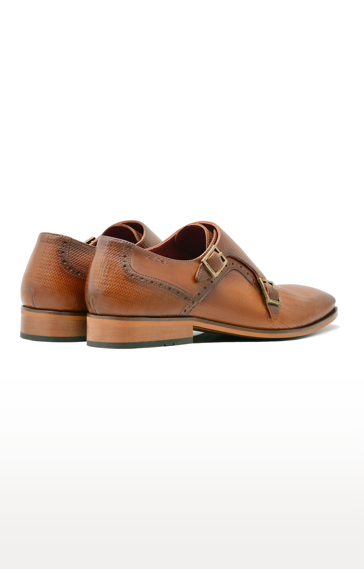 Tan Monk-strap Shoes