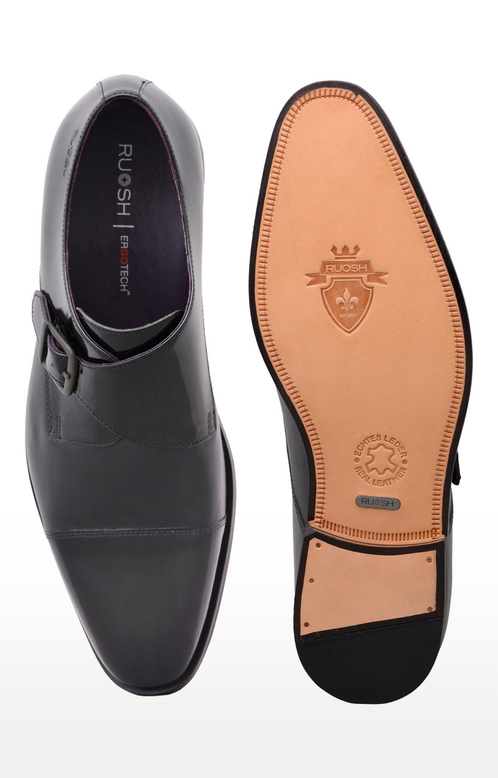 Ruosh | Black Monk-strap Shoes 3