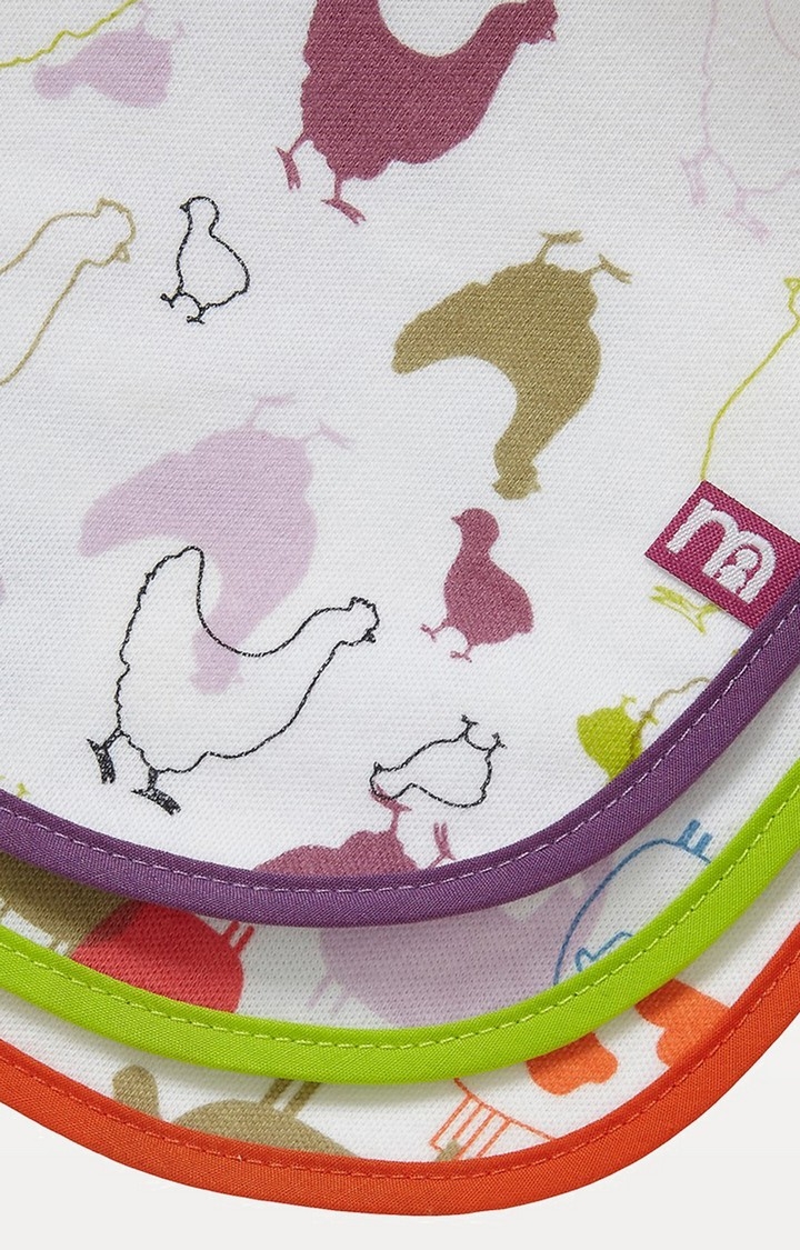 Mothercare | Pink Farm Newborn Bibs - Set of 3 1