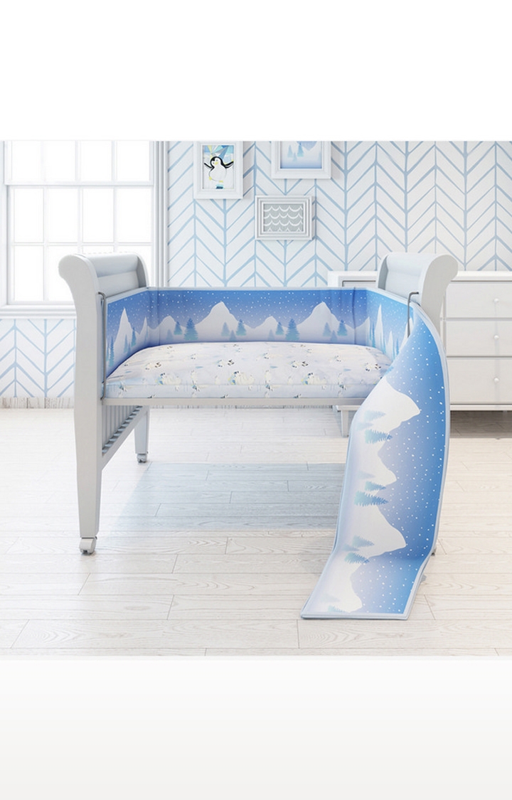 Mothercare | Fancy Fluff 7 Piece Organic Baby Cot Bedding Set - Arctic 2