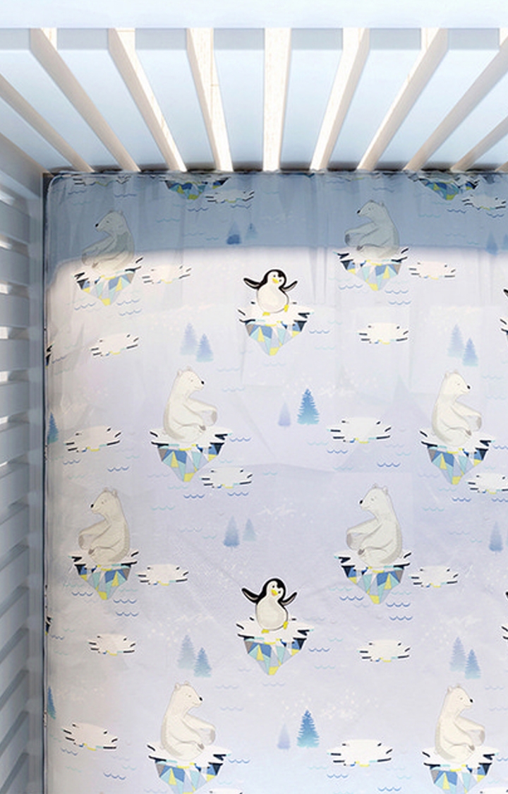 Mothercare | Fancy Fluff 7 Piece Organic Baby Cot Bedding Set - Arctic 4