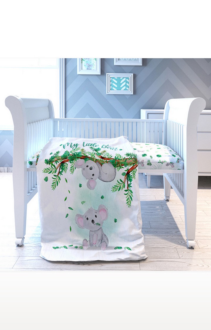 Fancy Fluff 7 Piece Organic Baby Cot Bedding Set Koala