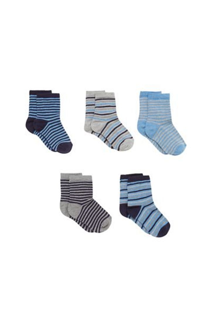 Mothercare | Multicoloured Striped Socks - Pack of 5 0