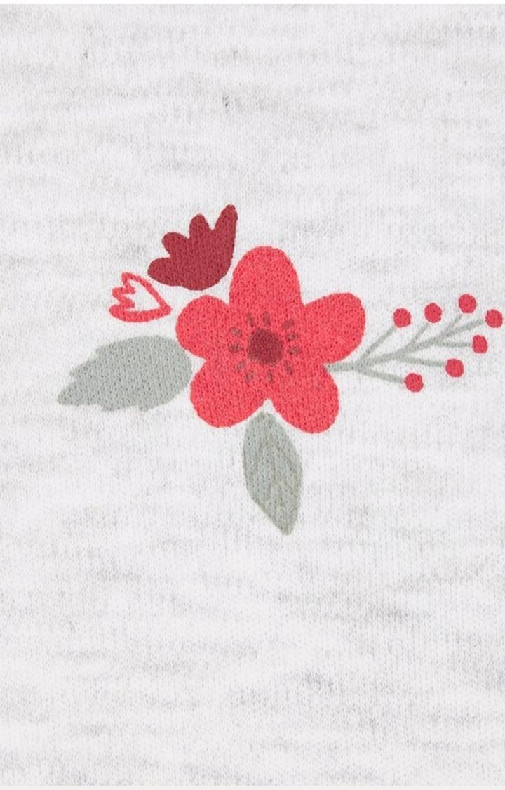Red Printed Floral and Spotty Bodysuits - Pack of 5