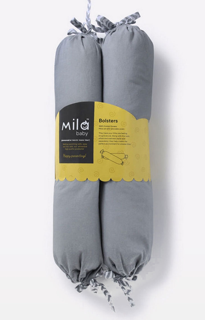 Mothercare | Mila Baby Grey Bolster Pillows 2