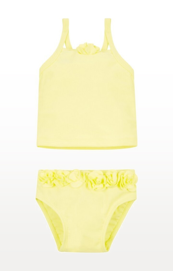 Mothercare | Yellow Solid Swimsuit 3