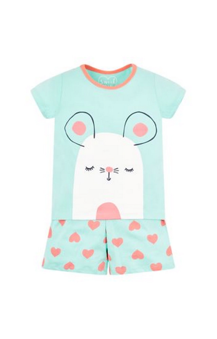 Mothercare | Turquoise Printed Nightsuit 0