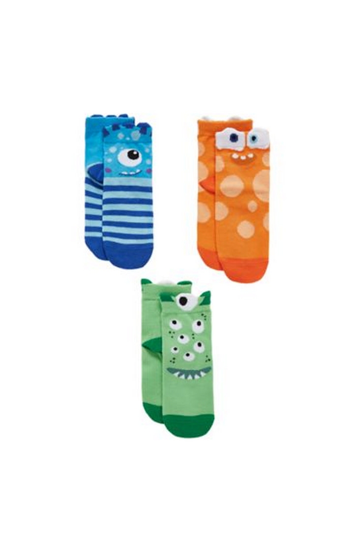 Mothercare | Multicoloured Printed Socks - Pack of 3 0