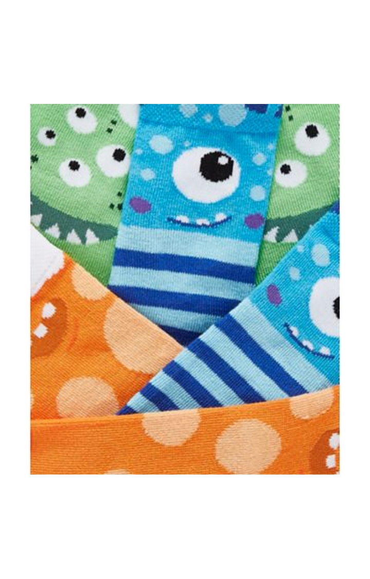 Mothercare | Multicoloured Printed Socks - Pack of 3 1