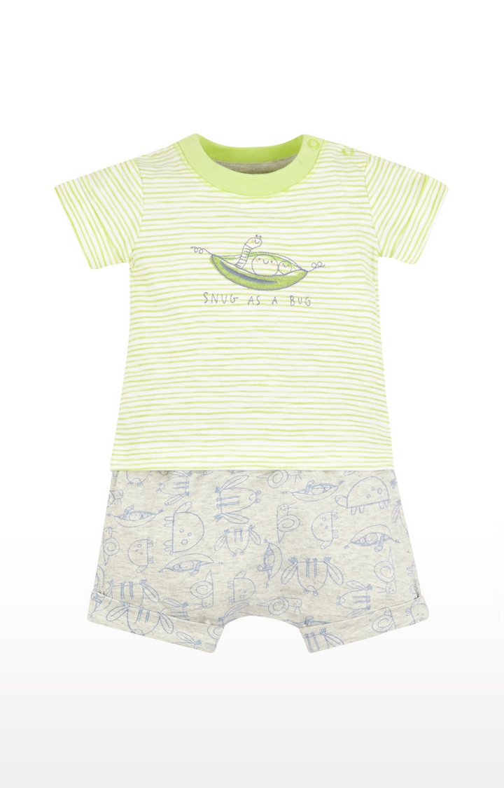 Mothercare | Green and Grey Printed Twin Set 3