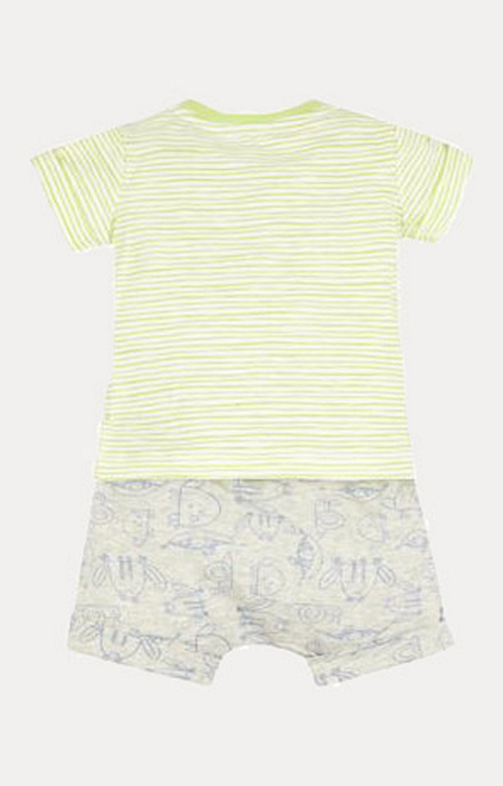 Mothercare | Green and Grey Printed Twin Set 1